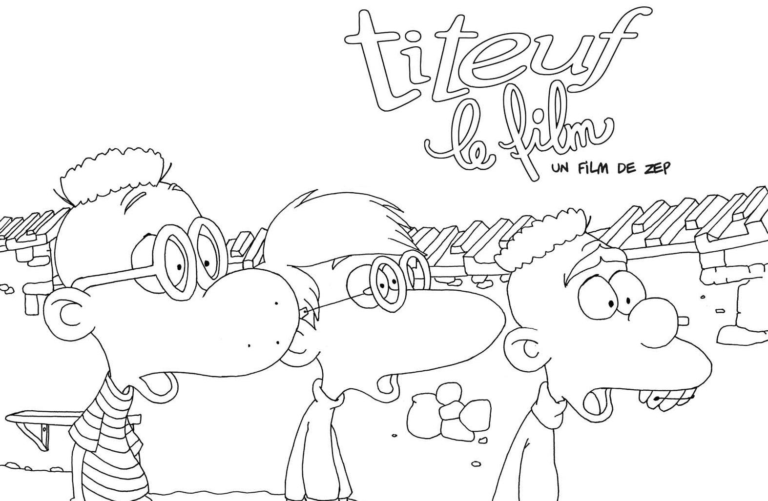 coloriage les amis de titeuf dans la cours de l ecole